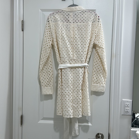 Zara Women Openwork Embroidery Short Dress Ecru 4786/106 Size S - Picture 5 of 8